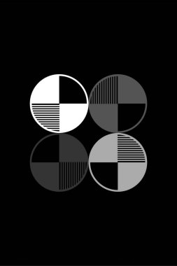 Geometrik Bauhaus Sanat Arkaplanı. Soyut Geometrik Bauhaus Duvar Dekorasyonu Posteri. Orta Çağ Modern Duvar Sanatı