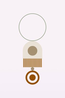 Geometrik Bauhaus Sanat Arkaplanı. Soyut Geometrik Bauhaus Duvar Dekorasyonu Posteri. Orta Çağ Modern Duvar Sanatı