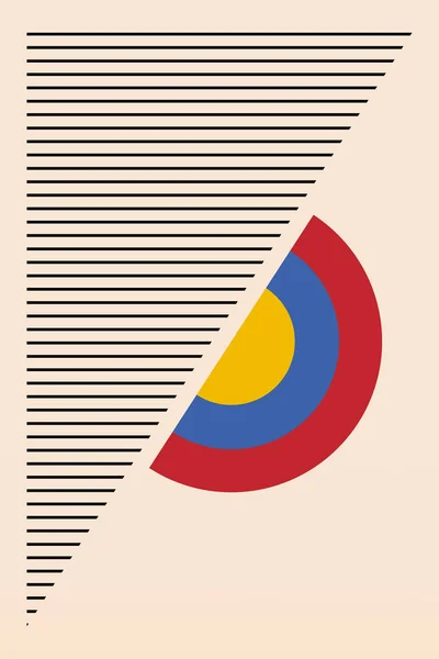 Bauhaus Background Illustration Abstract Bauhaus Poster Flat Coloful Geometric Bauhaus — Stock Photo, Image