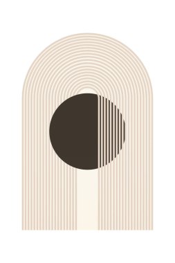 Geometrik Gökkuşağı Kemer Arkaplanı. Orta Çağ Modern Gökkuşağı Arkaplan Çizimi