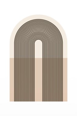 Geometrik Gökkuşağı Kemer Arkaplanı. Orta Çağ Modern Gökkuşağı Arkaplan Çizimi