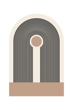 Geometrik Gökkuşağı Kemer Arkaplanı. Orta Çağ Modern Gökkuşağı Arkaplan Çizimi