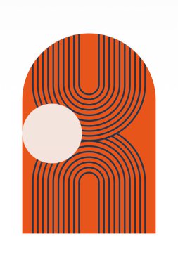 Geometrik Gökkuşağı Kemer Arkaplanı. Orta Çağ Modern Gökkuşağı Arkaplan Çizimi