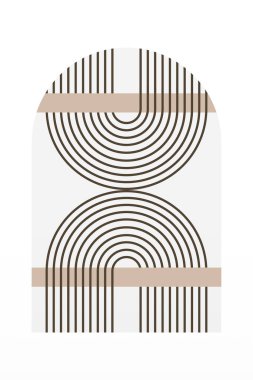 Geometrik Gökkuşağı Kemer Arkaplanı. Orta Çağ Modern Gökkuşağı Arkaplan Çizimi