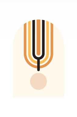 Orta Çağ Modern Boho Sanat Arkaplanı. Yazdırılabilir Soyut Geometrik Duvar Sanatı Dekorasyonu