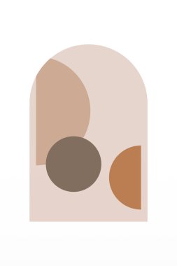 Orta Çağ Modern Boho Sanat Arkaplanı. Yazdırılabilir Soyut Geometrik Duvar Sanatı Dekorasyonu