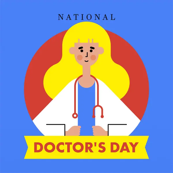 National Doctor\'s Day Illustration. Flat International Nurses Day Instagram Posts Collection. Flat National Doctor\'s Day Cards Collection