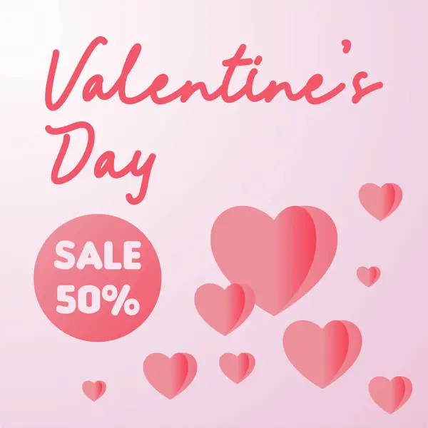 Valentine\'s day sale banner. Big sale valentine\'s day advertising background. Valentine\'s day illustration