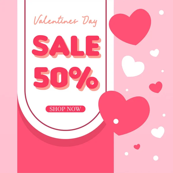 Valentine\'s day sale banner. Big sale valentine\'s day advertising background. Valentine\'s day illustration