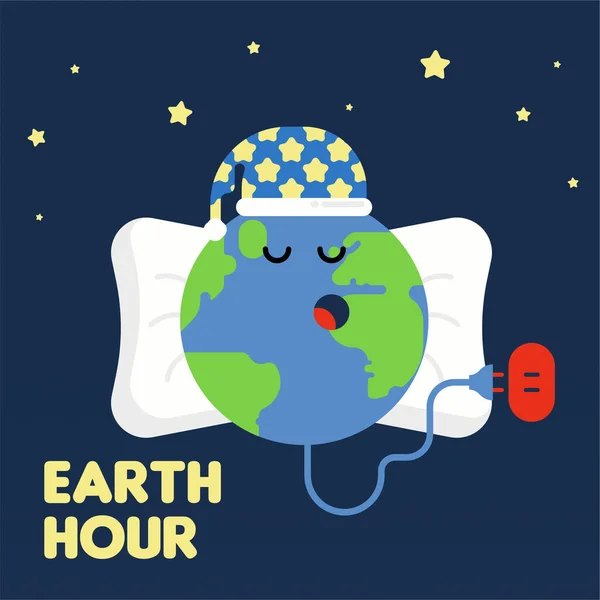 Earth hour background illustration. Happy earth hour day illustration. Carrying out earth hour for a better future of our planet