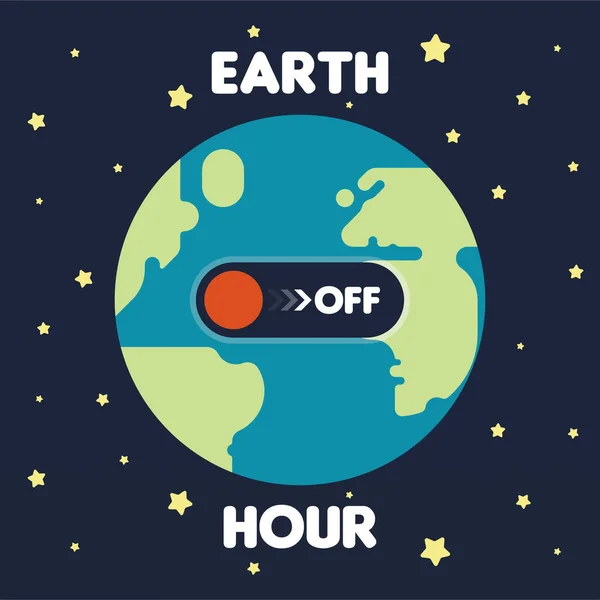Earth hour background illustration. Happy earth hour day illustration. Carrying out earth hour for a better future of our planet