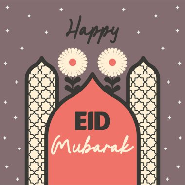 Düz bayram illüstrasyon arka planı. Bayram bayramı bayramı bayramı mübarek selamlama arkaplanı