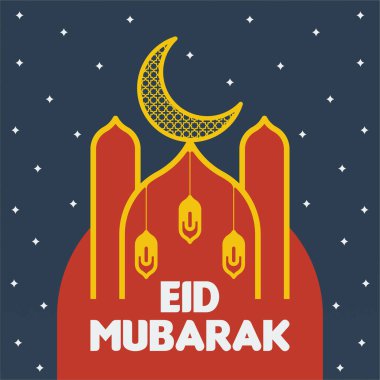 Düz bayram illüstrasyon arka planı. Bayram bayramı bayramı bayramı mübarek selamlama arkaplanı