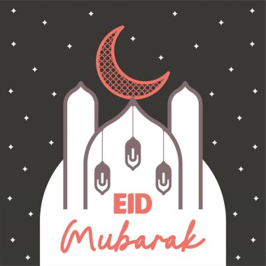 Düz bayram illüstrasyon arka planı. Bayram bayramı bayramı bayramı mübarek selamlama arkaplanı