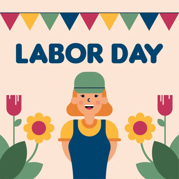 Happy Labor Day Illustration Hintergrund Hintergrund Zum Internationalen Tag Der — Stockfoto