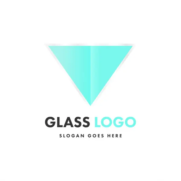 Glass Logo Design Template Creative Flat Design Glass Logo Template — Stockfoto