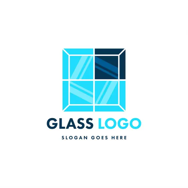 Glass Logo Design Template Creative Flat Design Glass Logo Template — Stockfoto