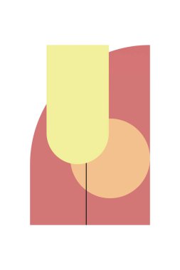 Soyut geometrik şekil arkaplanı. Düz soyut şekil sanat arkaplanı