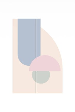 Soyut geometrik şekil arkaplanı. Düz soyut şekil sanat arkaplanı