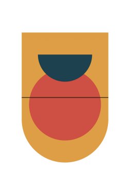 Soyut geometrik şekil arkaplanı. Düz soyut şekil sanat arkaplanı