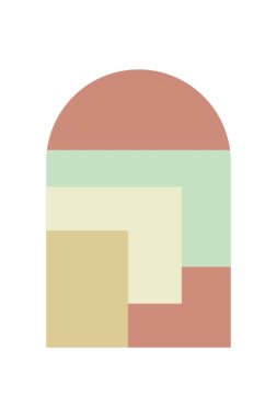 Soyut geometrik şekil arkaplanı. Düz soyut şekil sanat arkaplanı