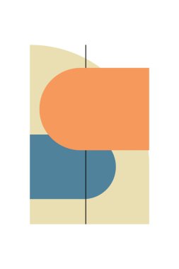 Soyut geometrik şekil arkaplanı. Düz soyut şekil sanat arkaplanı
