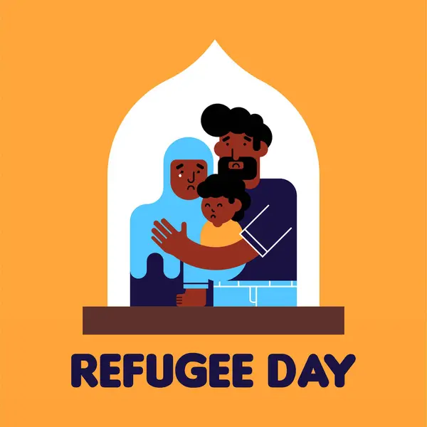 stock image World refugee day illustration background. Worldwide refugee memorial day background