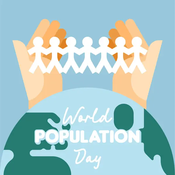 Sfondo Giornata Mondiale Della Popolazione Illustrazione Consapevolezza Della Giornata Mondiale Fotografia Stock