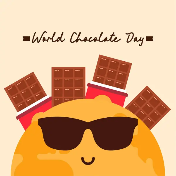 World Chocolate Day Illustration Design Background Chocolate Day Illustration Chocolate Foto Stock Royalty Free