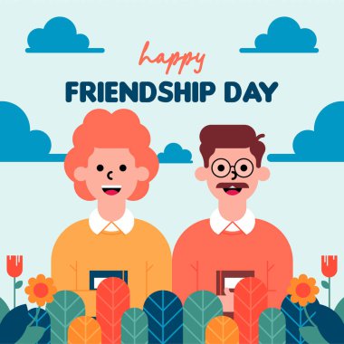 Mutlu arkadaşlık günü illüstrasyon geçmişi. Uluslararası arkadaşlık günü geçmişi