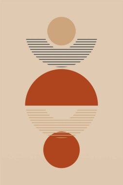 Düz soyut boho geometrik arkaplan. Soyut bohem sanat arkaplanı