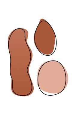 Soyut boho tasarım öğesi. Modern soyut boho tarzında Boho ev dekorasyonu ögeleri