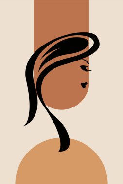 Soyut kız saçı boho arka planı. Dünya tonu boho sanat arka planı