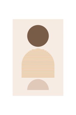 Düz soyut boho geometrik şekil arkaplanı. Soyut şekil bohem sanat arkaplanı