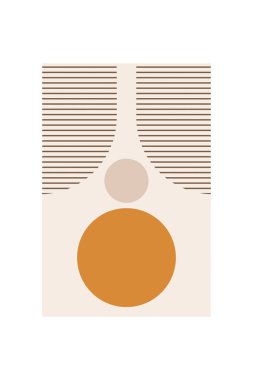 Düz soyut boho geometrik şekil arkaplanı. Soyut şekil bohem sanat arkaplanı