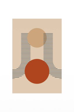 Düz soyut boho geometrik şekil arkaplanı. Soyut şekil bohem sanat arkaplanı