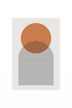 Düz soyut boho geometrik şekil arkaplanı. Soyut şekil bohem sanat arkaplanı