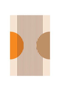 Düz soyut boho geometrik şekil arkaplanı. Soyut şekil bohem sanat arkaplanı