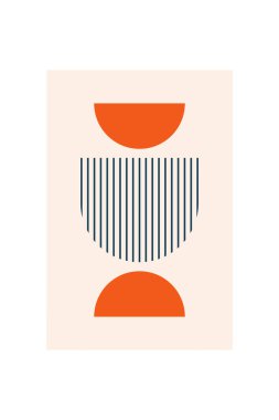 Düz soyut boho geometrik şekil arkaplanı. Soyut şekil bohem sanat arkaplanı