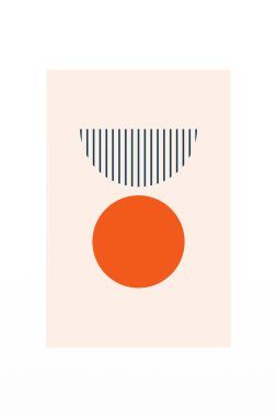 Düz soyut boho geometrik şekil arkaplanı. Soyut şekil bohem sanat arkaplanı