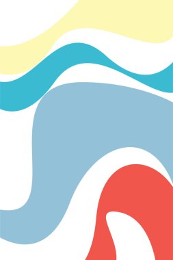 Geometrik Modern Soyut Sanat. Curvilinear Bej Renk Arkaplanı. Orta Çağ Modern Duvar Sanatı.