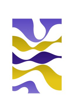 Geometrik Modern Soyut Sanat. Curvilinear Bej Renk Arkaplanı. Orta Çağ Modern Duvar Sanatı.