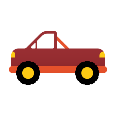 Düz renkli araba simgesi element varlık tasarımı