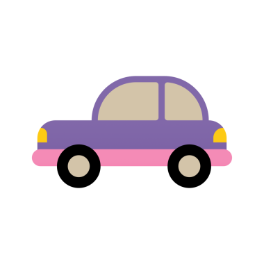 Düz renkli araba simgesi element varlık tasarımı