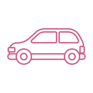 Düz monolin araba simgesi element varlık tasarımı