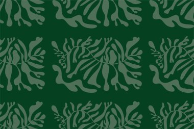 Soyut botanik kusursuz model arka planı. Çiçeksiz desenli arka plan