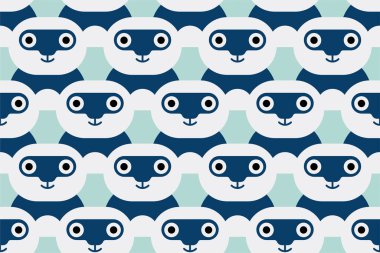 Şirin, hayvani, kusursuz bir geçmişi var. Çocuk odası duvar kâğıdının dikişsiz deseni. Sevimli hayvan ambalaj kağıdı pürüzsüz desen