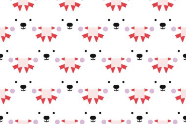 Şirin, hayvani, kusursuz bir geçmişi var. Çocuk odası duvar kâğıdının dikişsiz deseni. Sevimli hayvan ambalaj kağıdı pürüzsüz desen