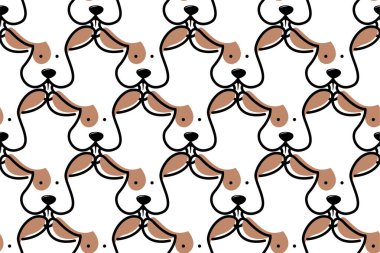 Köpeğin kusursuz bir geçmişi var. Şirin, hayvani, kusursuz bir geçmişi var. Paketleme kağıdı pürüzsüz desen