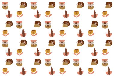 Soyut boho kusursuz desen arkaplanı. Paket kağıdı için soyut ve pürüzsüz desen